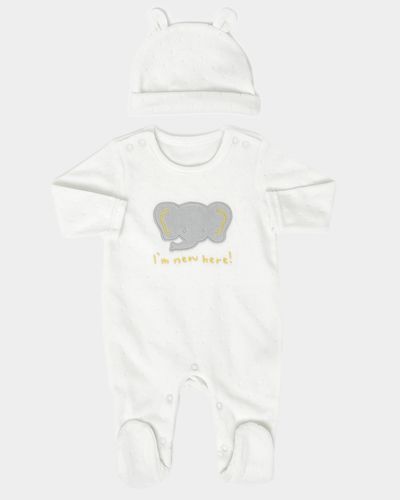 Texture Velour Sleepsuit (Newborn-12 months)